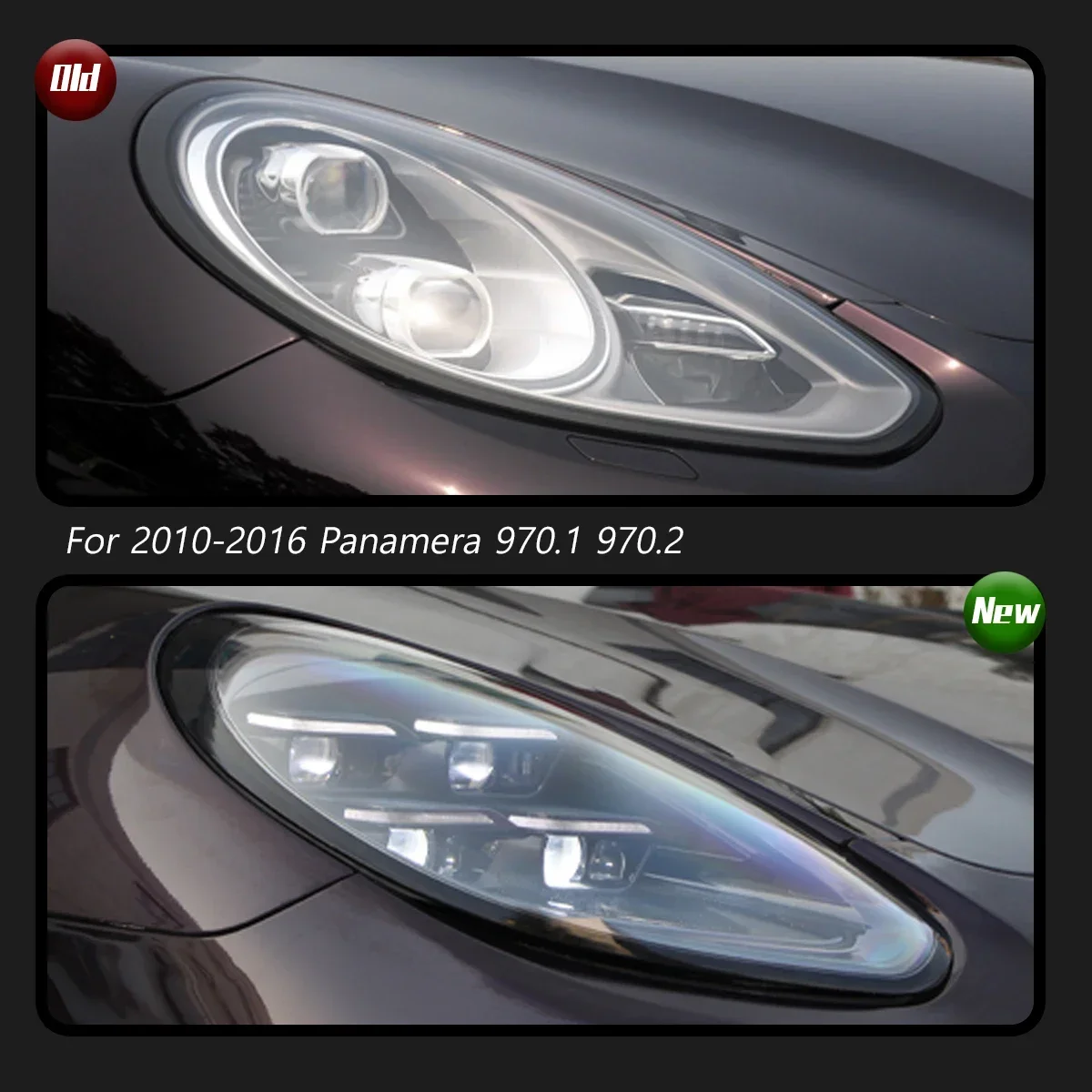 Car Accessories For Porsche Panamera Headlights 2010-2016 970.1 970.2 LED Laser Matrix Head Lamps Upgrade 2024 Style