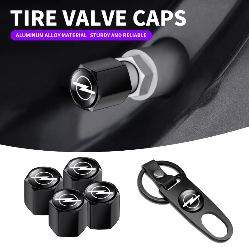 Car Accessories Metal Wheel Tire Valve Caps With Wrench Keychain For Opel Insignia Astra G J F K Vectra C H Corsa C B D Omega