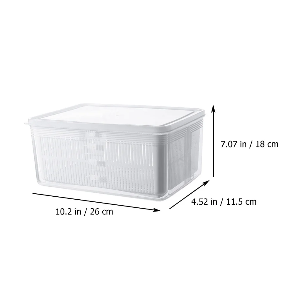 

1pc Double Layer Draining Basket Kitchen Storage Organizer Vegetable Fruit Washing Strainer Transparent Pp Material