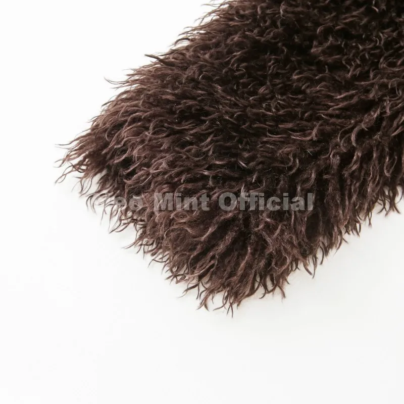 Neo Mint Winter 2025 Trend Burgundy Obsession Long Faux Mongolia Sheep Fur Jacket Coat Women Chic Lapel Collar Fluffy Overcoat