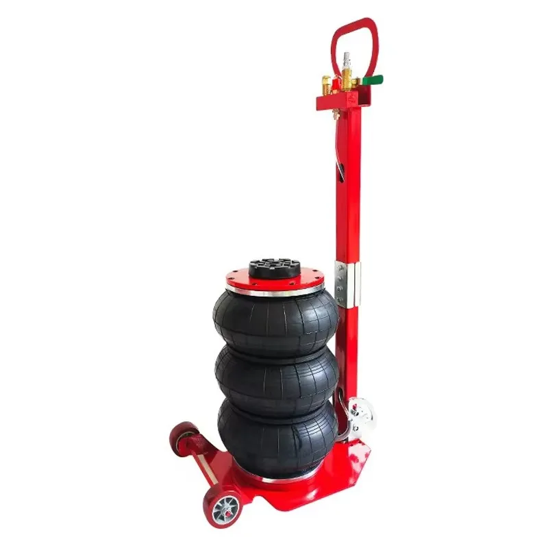 3T Pneumatic Jack 6600lbs Capacity - Triple Bag Air Jack with Folding Rod, Fast Lifting Floor Jack for Auto Repair