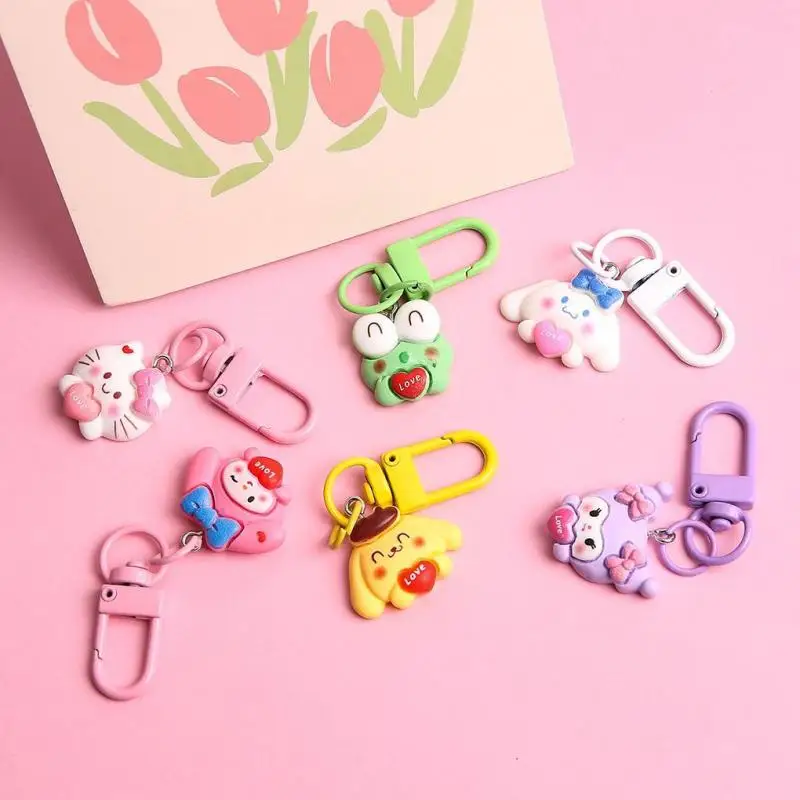 

Hello Kitty Kuromi Ins Delicate Keychain Pendant Cute Cartoon My Melody Cinnamoroll Bag Hanging Accessories Lovely Gifts for Kid