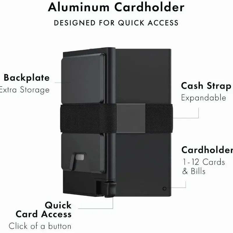 European and American Style Theft-Proof Brush Metal Aluminum Card Case for Men