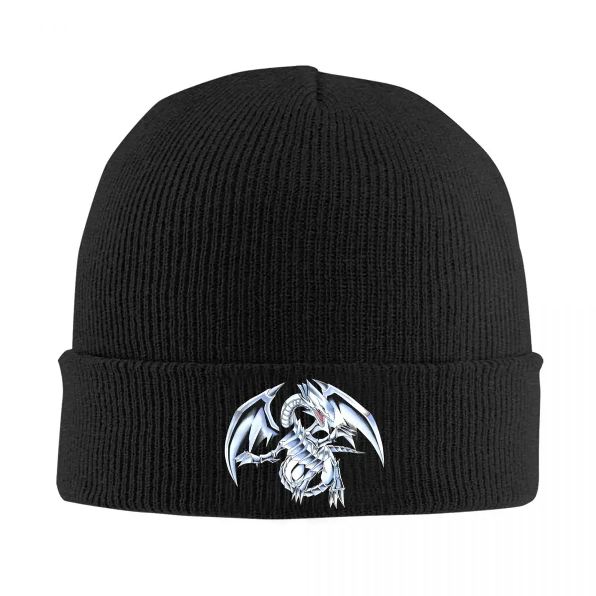 Blue-Eyes White Dragon Bonnet Hats Japanese Comic Yu-Gi-Oh Beanie Hats Graphic Skullies Beanies Men Women Kpop Warm Soft Caps