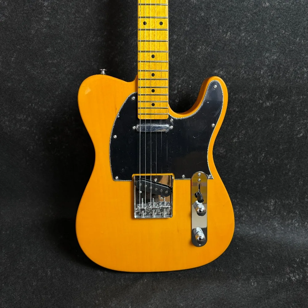 Best-Selling Orange Special Offer Solid Body Single Cutaway Electric Guitar  Poplar Body  Retro Strong Penetration T