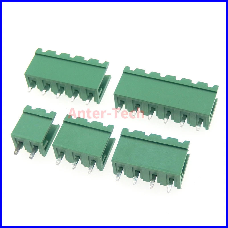 5SETS 2EDG 2/3/4/5/6/7/8/9 pin screw terminal block connector 5.08MM pitch PLUG + Straight PIN HEADER SOCKET for pcb 2p 3p 4p