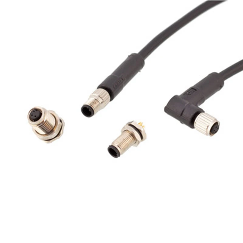M5 3Pin 4Pin Waterproof IP67 Male Female  Mobile Aviation Plug With 1m Cable Screw Thread Locking Connector Cable Diameter 3.0mm