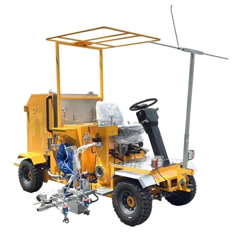 Self-Propelled Cold Spray Road Marking Machine for Automatic Two-Component Marking Spray