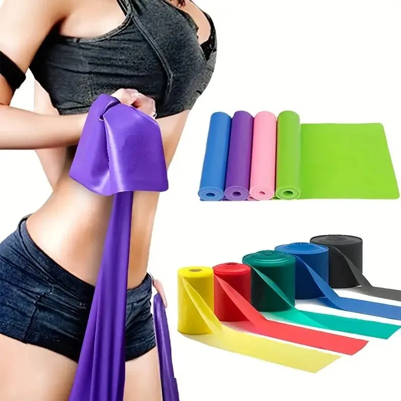 1 Pc TPE Yoga Tension Sheet Elastic Band Fitness Exercise Resistance Band Pilates Resistance Band for Home Gym Fitness Training