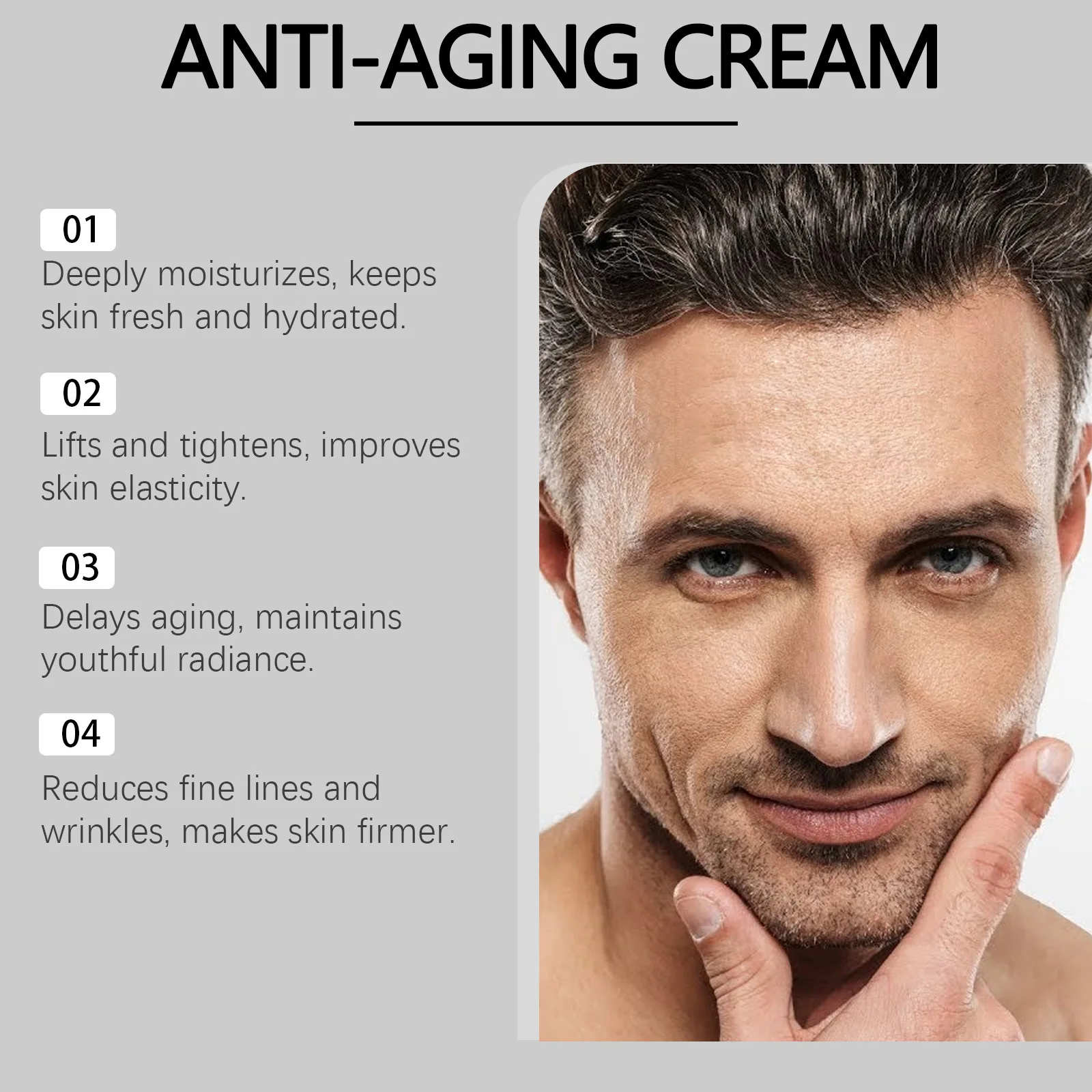 

Hyaluronic Acid Face Cream Moisturize Nourish Facial Skin Reduce Fine Lines Smooth Refresh Face Skincare Men Moisturizing Cream