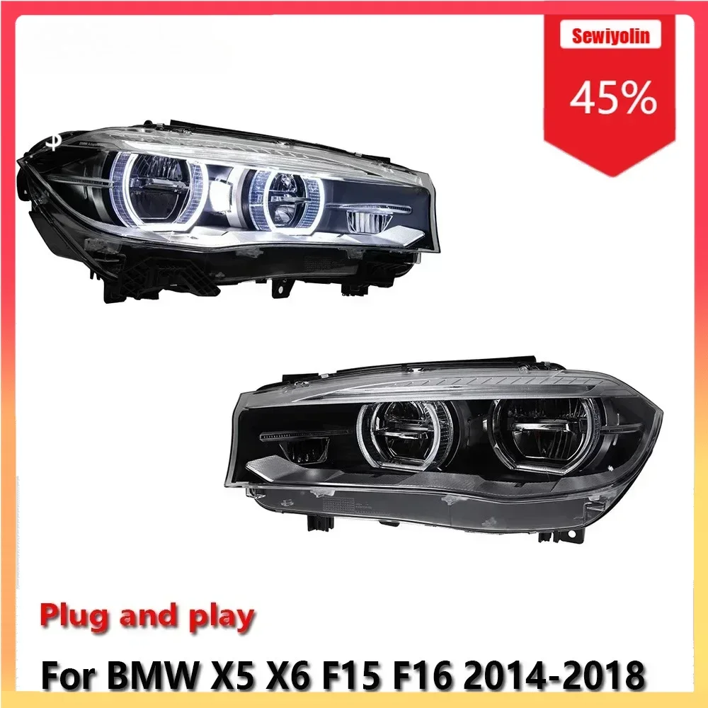 

Car LED Headlight Light Accesorios Para Auto For BMW X5 X6 F15 F16 2014-2018 Auto Fog DRL Brake Turn Signal Lamp Plug and Play