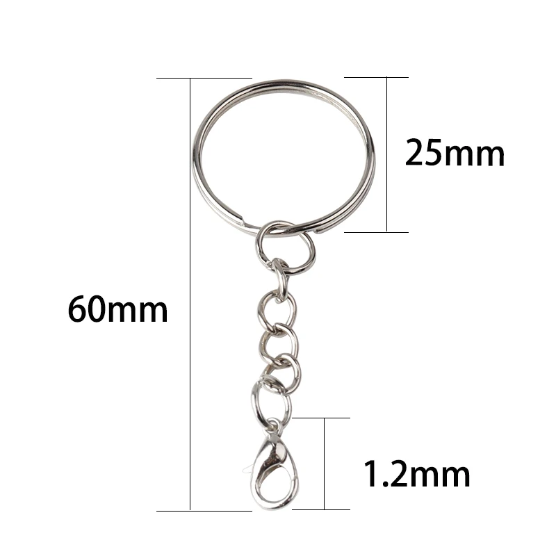 10 teile/los Eisen Schlüssel Ringe Blank Schlüsselring Split Ring Keyfob Schlüssel Halter Ringe DIY Erkenntnisse, Der Schlüsselbund Zubehör – Detail 3