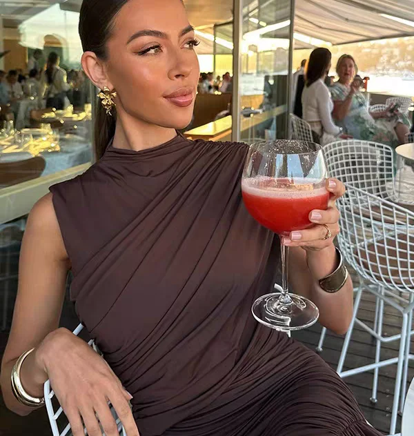 여성용 드레스, 얼룩말 무늬 새틴, 단추 장식, 대담한 컬럼 핏, 클럽웨어, 무대 공연, 나이트클럽, 예술적, 관능적, 섹시하고 독특한