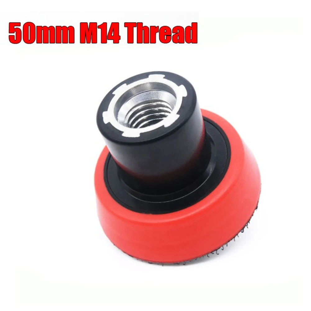 1 /2/3 Inch Backing Plater For M14 Thread Rotary Polisher Hook&Loop Back Plate Sanding Polishing Pad Soft Edge Abrasive Tools