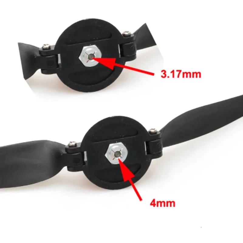 1PCS 10X6 Folding Propeller Spinner Hole 3.17mm/4mm Volantex ASW28 742-3 759-3 742-7 Motor Paddles for RC Model Airplane Glider