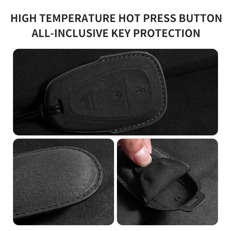 Suder Leather Car Key Case Cover for Chevrolet  Malibu Camaro Cruze Traverse Spark Equinox Sonic Volt 3 4 5 Button Protect Shell
