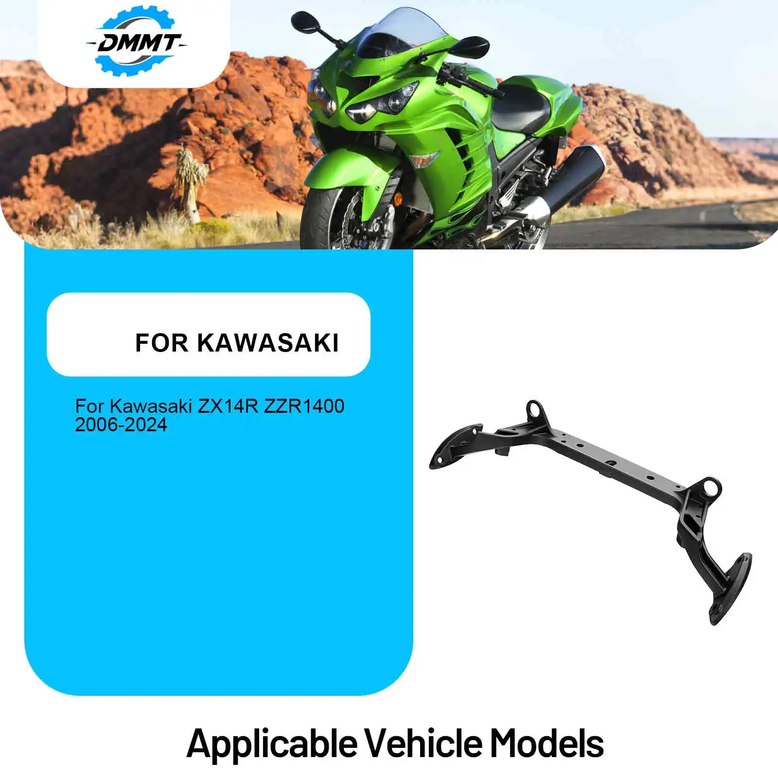 

For Kawasaki ZX14R ZZR1400 2006-2024 Motorcycle headlight bracket motorcycle front upper bracket fairing bracket motorcycle