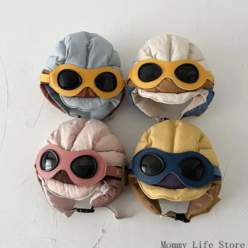 

Cold Weather Cap For Toddlers Adjustable Ear Goggles Nylon Hat Role Play Dress Up Accessory