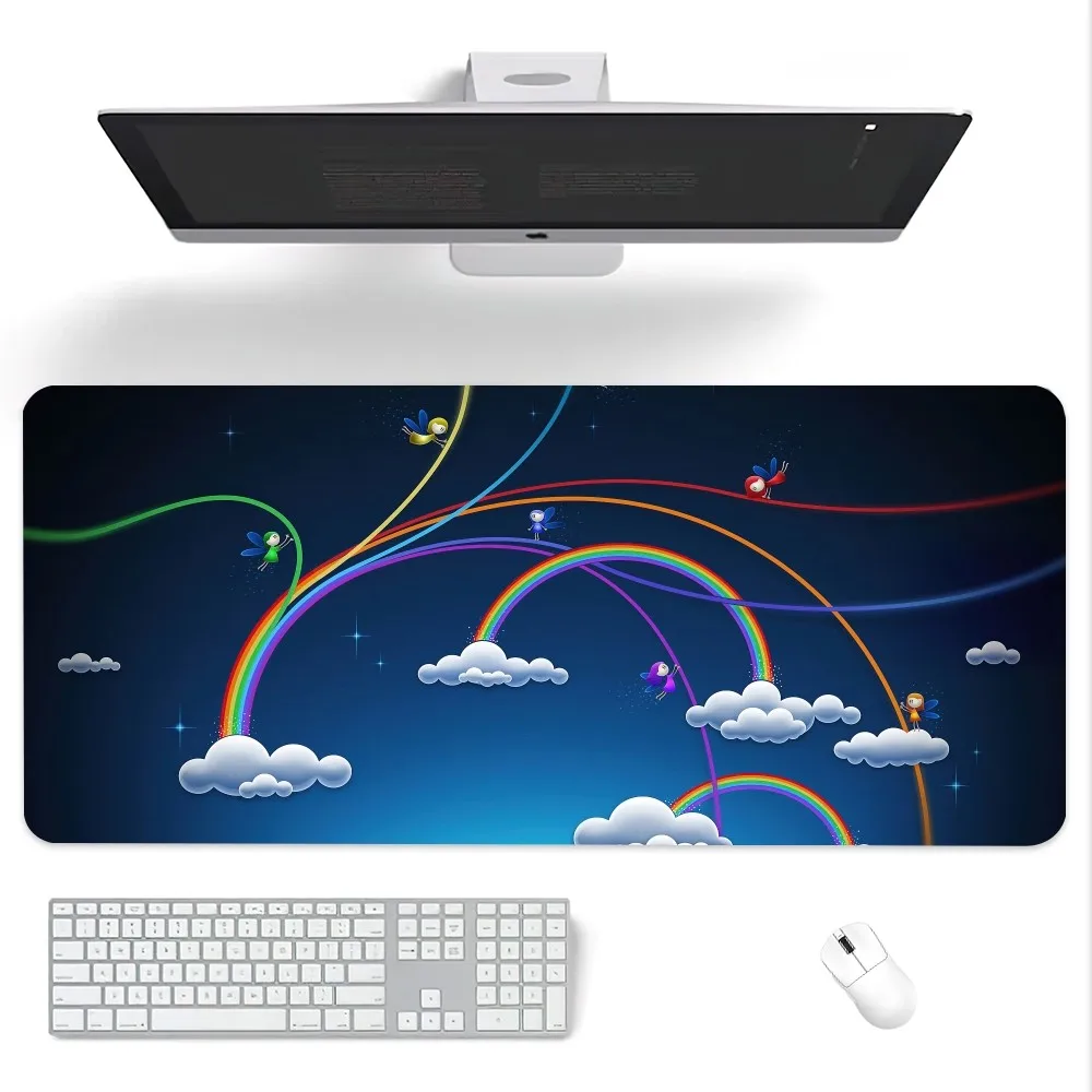 Cartoon R-Rainbow Brite Cute Mouse Pad Computer Laptop Gaming Office Wrist Guard Non Slip Keyboard Pad