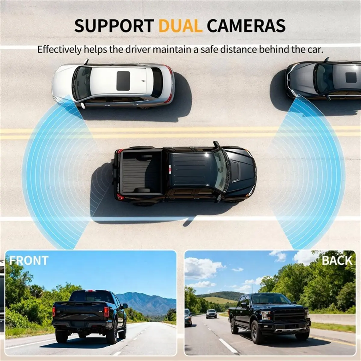 B21B Solar Wireless Backup Camera for Car, 5