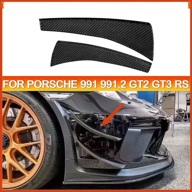 

For Porsche 991 Sport 991.2 GT2 GT3 RS Wet Carbon Fibre Front Bumper Side Fender Splitter Diffuser Car Styling Car Accessories