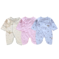 0-3 Month Newborn Baby Cute Romper Long Sleeves Cotton Baby Pajamas Cartoon Printed Spring Autumn Baby Girls Boys Clothes