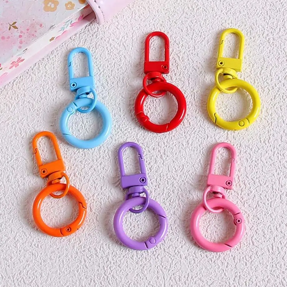 Candy Color Spring Clasp for Keyring Split Ring Connecting Ring DIY Jewelry Buckle Connector Jewelry Making Colorful