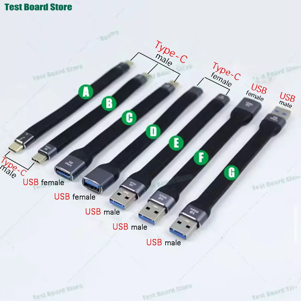 

USB A to Type C PD fast charging USB3.1 high-speed hard drive 10Gbps transmission charging ultra-short portable data cable