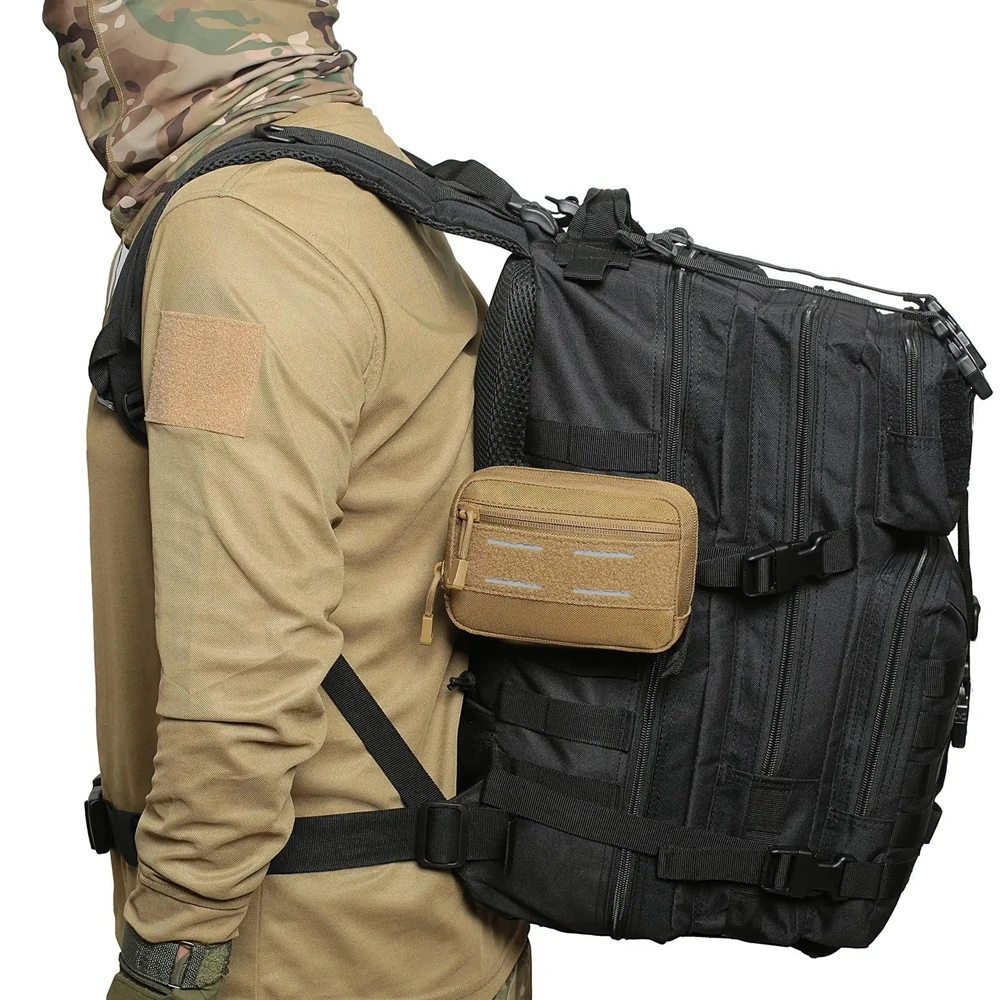 Outdoor Belt Waist Hunting Accessories Pack Emergency Carrying Kit Molle Camo Tactical Fanny Pack, Coins, Mobile Commuter Bag