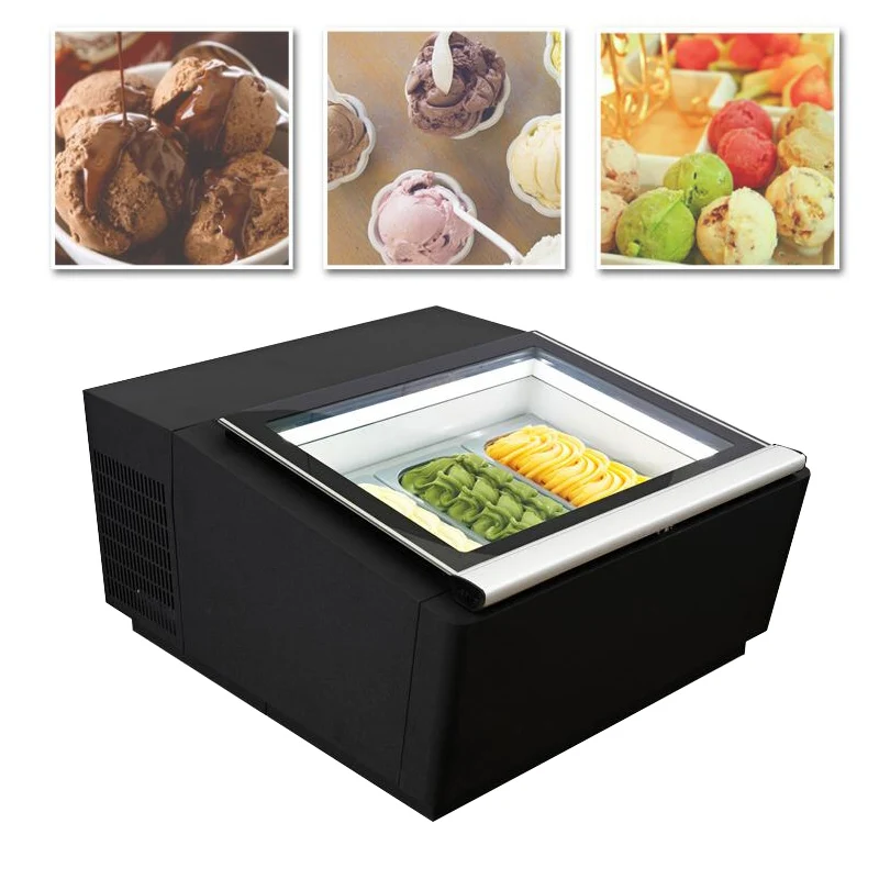 Ice Cream Showcase/Display cooler /Countertop Ice Cream Serving Display Freezer