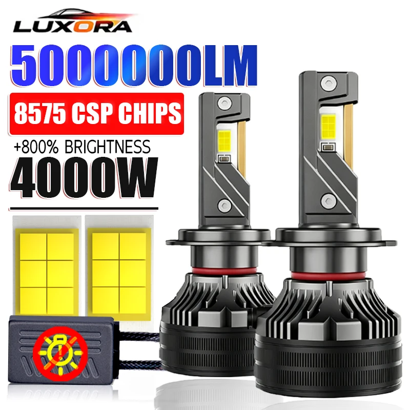 

H4 H7 H11 Led Car Headlight Bulbs Canbus 3 Copper Tube 4000W 5000000LM 8575 CSP Chip Car ight H1 H3 H8 H9 HB3 HB4 9005 9006 9012