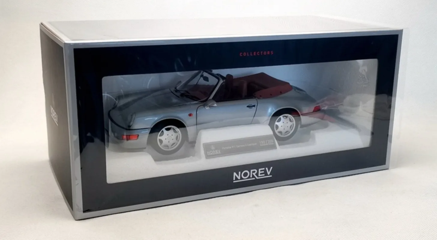 NOREV Diecast Porsche-Legierungsmodellautos im Maßstab 1:18, Porsche 911Carrera4, silberfarben, zum Spielen mit dem Geschenk, Originalverpackung mit Spielzeugautos