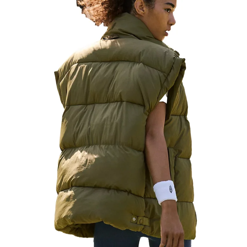 Casual Winter Puffer Vest Sleeveless Puffy Jackets Stand Collar Zipper Coats Sleeveless Puffy Jackets Zipper Coats Warm