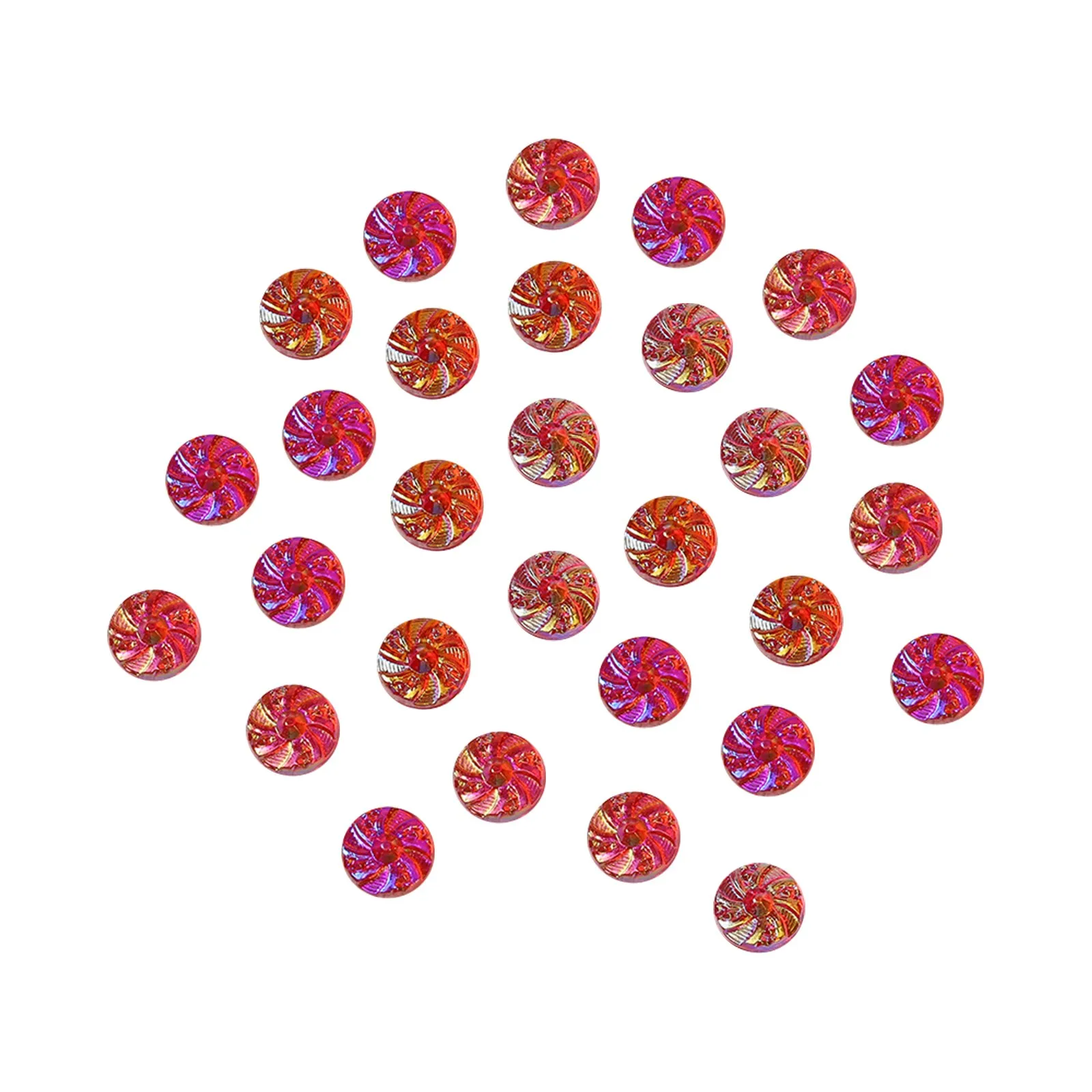 Shiny 100pcs  Resin 10mm Whirlwind Round Flatback Rhinestone Buttons Appliques DIY Wedding Scrapbook Craft