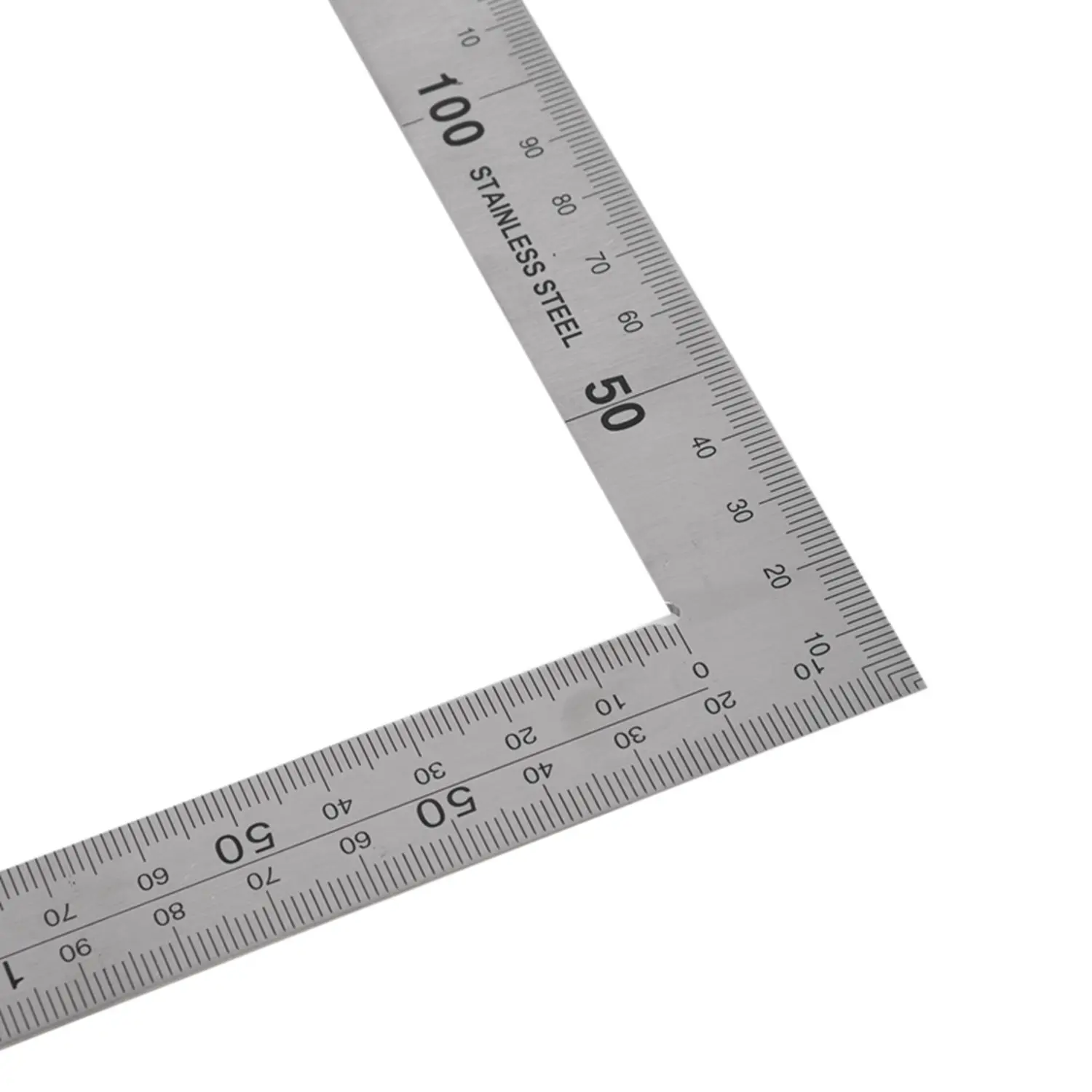 ABNQ Stainless Steel 25x50cm 90 Degree Angle Try Square Ruler Measure Tool