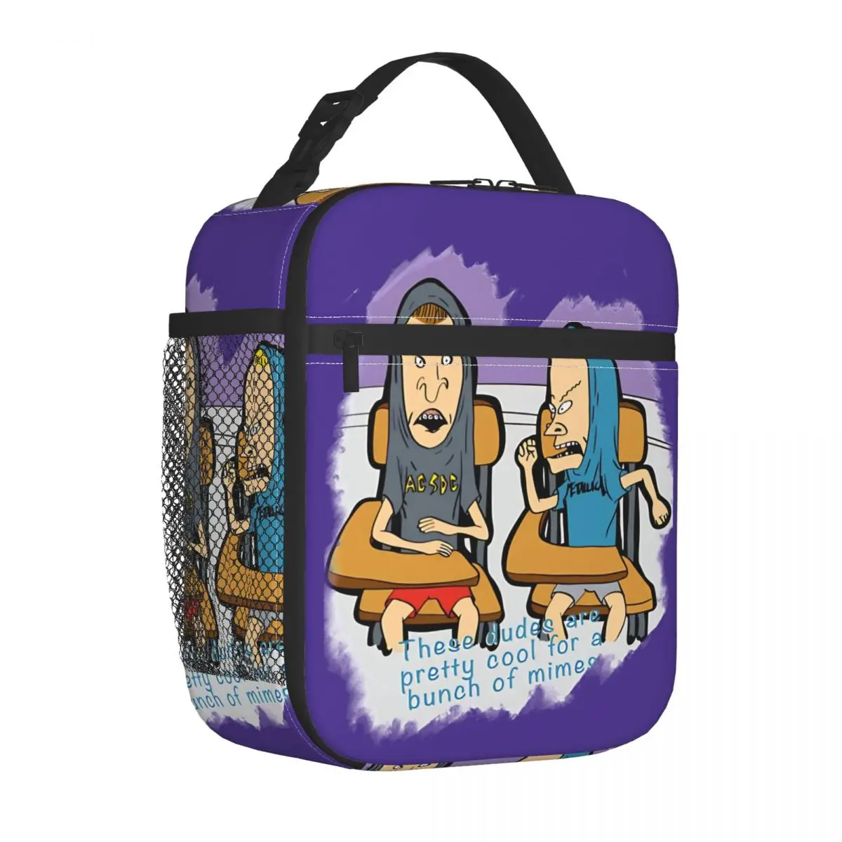 Beavis And Butthead Insulated Lunch Bags High Capacity Cartoon Meal Container Cooler Bag Lunch Box Tote School Travel Food Bag