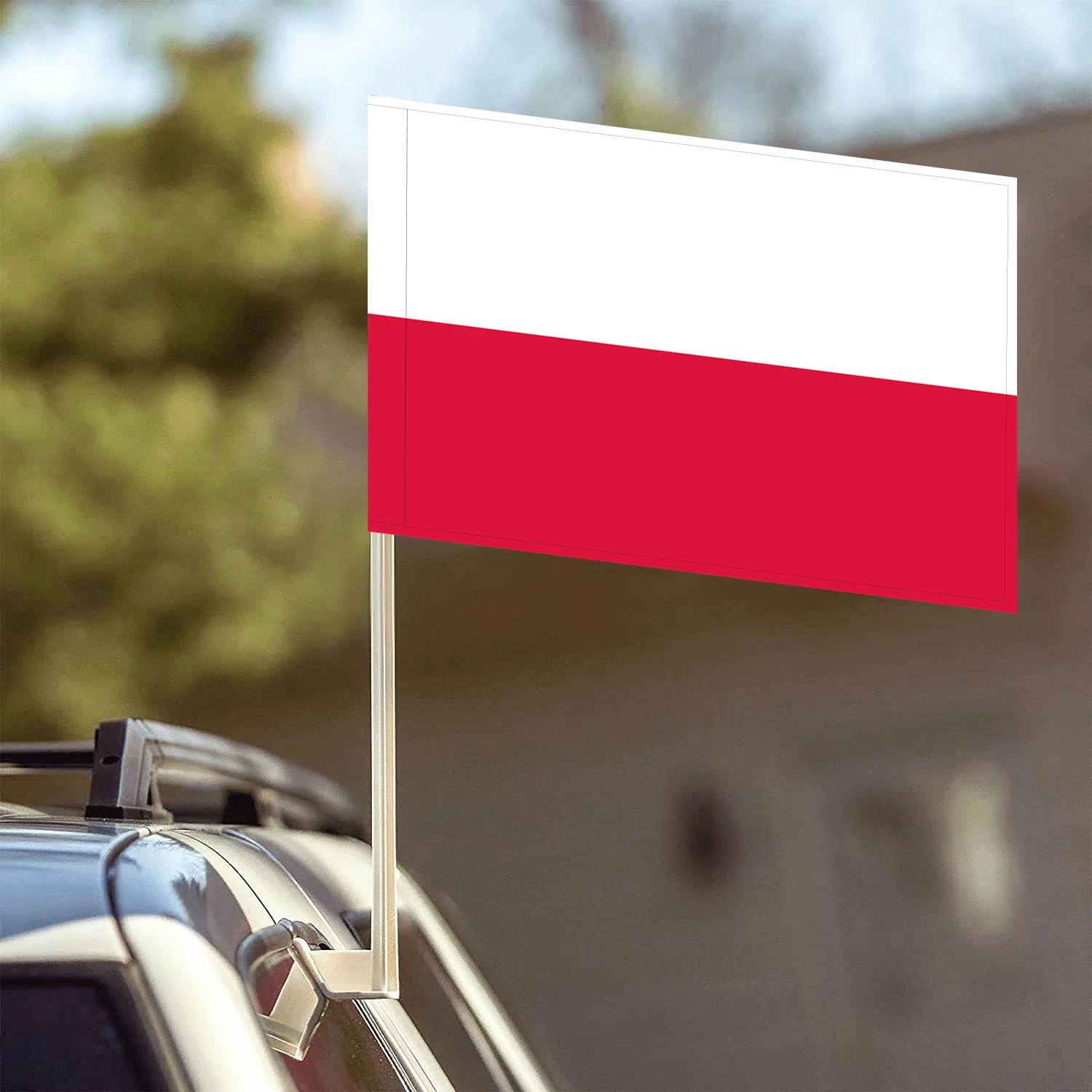 Flagnshow 100% Polyester Poland Polish Car Flags