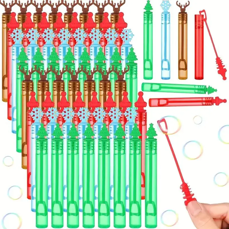 12–36 Stück Weihnachtsblasen-Zauberstab-Röhre, leere Seifenflasche (Flüssigkeit nicht im Lieferumfang enthalten), Weihnachtsfeier, Heimdekoration, Neujahr, Kindergeschenke
