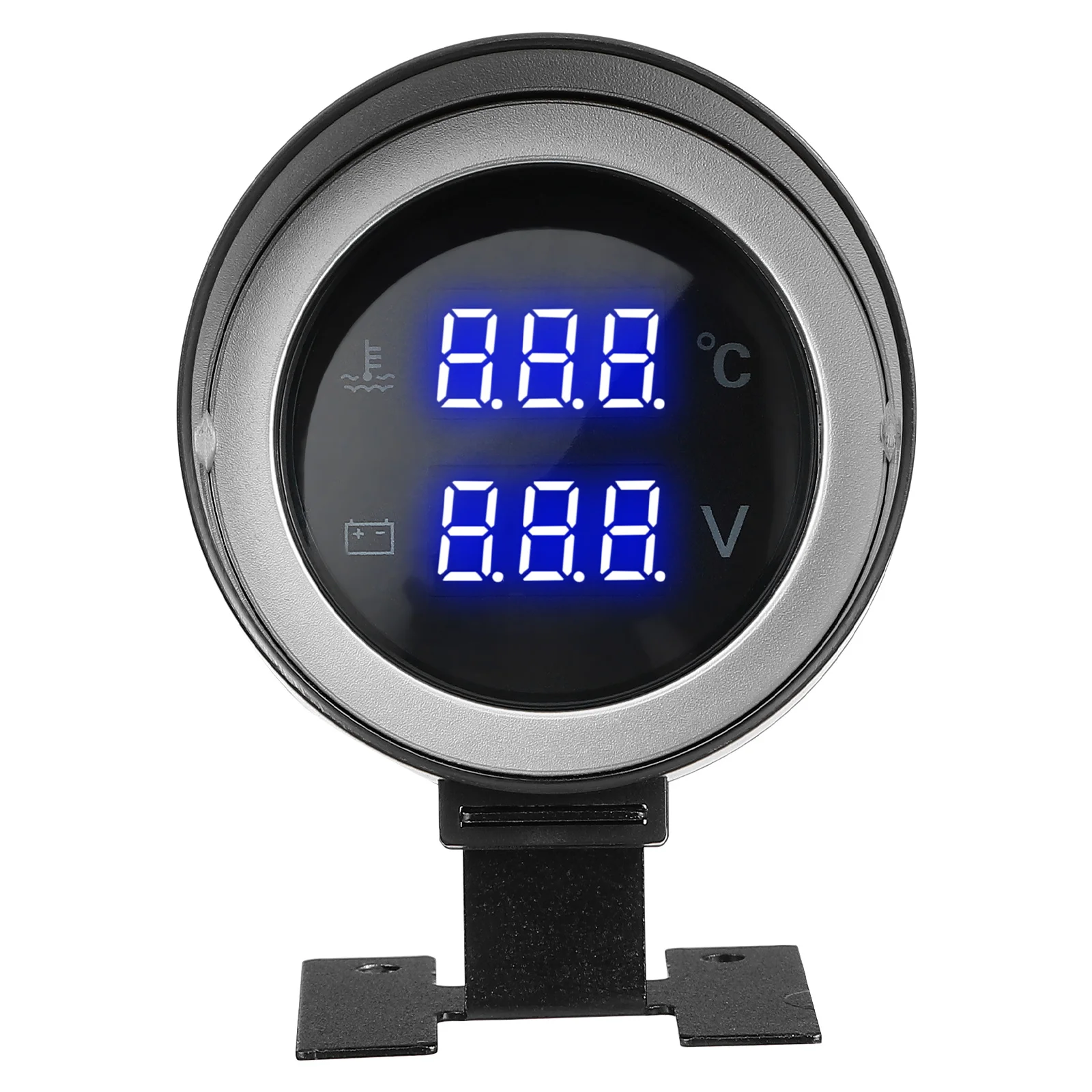 

Car Water Temperature Voltmeter Dual Function Gauge Compact Design Easy Installation Compatible Cars Trucks Motorcycles LED