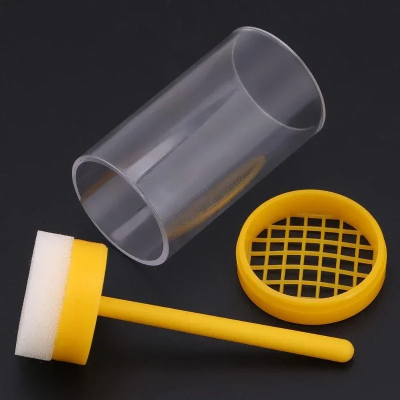 New Beekeeping Supplies Bee Catcher Plunger Yellow Bee Capturing Tool Metal Tin Frame Base Plate Apiary Breeding Equipment
