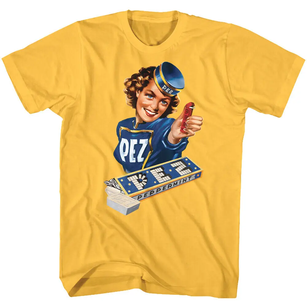 PEZ Vintage Candy Girl Men's T Shirt Nostalgic 1950's Dispenser Character