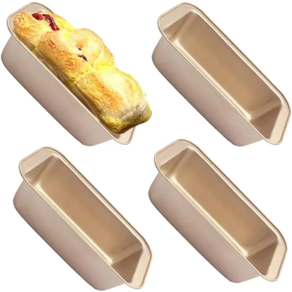 

4PCS/SET Bread Loaf Tusi Baking Pan Non-Stick Carbon Steel Kitchen Meatloaf Bakeware Mold Tool for DIY Bread Making Mold Lovers