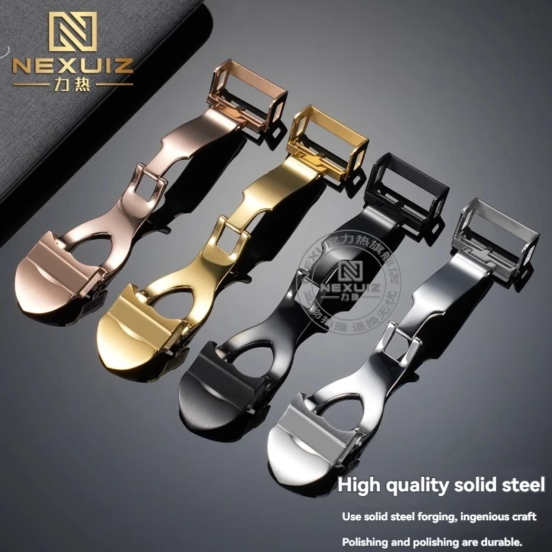 Ремешки для часов Tudor, пряжки из нержавеющей стали, силиконовая резина, складная застежка с инструментами, серебро, черное золото, розовое золото, 18 мм