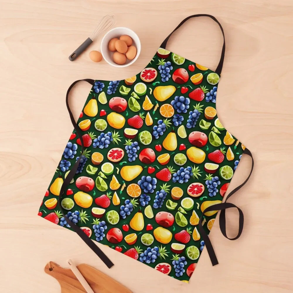 

Mixed Fruit Apron Kids custom women's kitchen Kitchen Apras For Women Apron