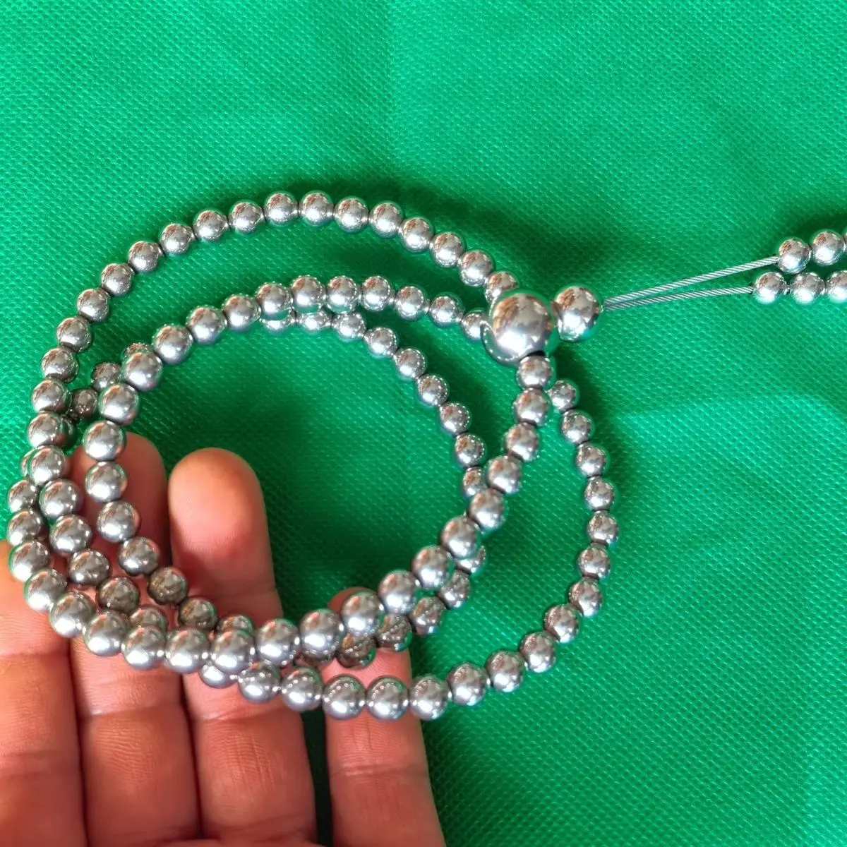 Stainless Steel Bracelet Buddhist Beads Prayer Bead Handle Decompress DIY Jewelry Ball 108 8mm Beads Non Elastic Beads Lifeline