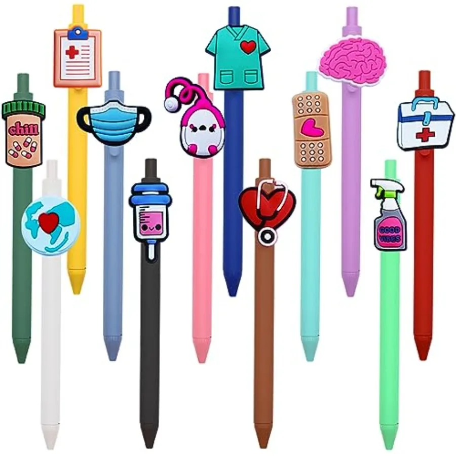 

12 Pcs Nue Pens Cute Nuing Student Essentials Pens Include 10 replacement refills Writing Instruments for Nues Medical Assistan
