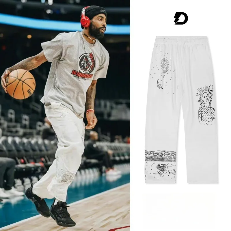 

Owen Same Pants Американские баскетбольные брюки Прямые тренировочные брюки для мальчиков и подростков Розовые спортивные штаны для стрельбы с 3D принтом 2025