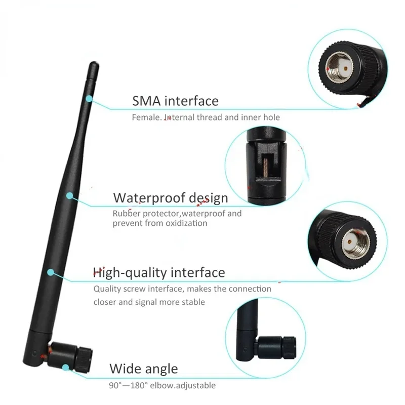 2.4GHz 5GHz touristes bande M.2 IPEX successif F4 U.fl câble d'extension vers WiFi RP-SMA Pigtail antenne ensemble pour routeur sans fil aérien