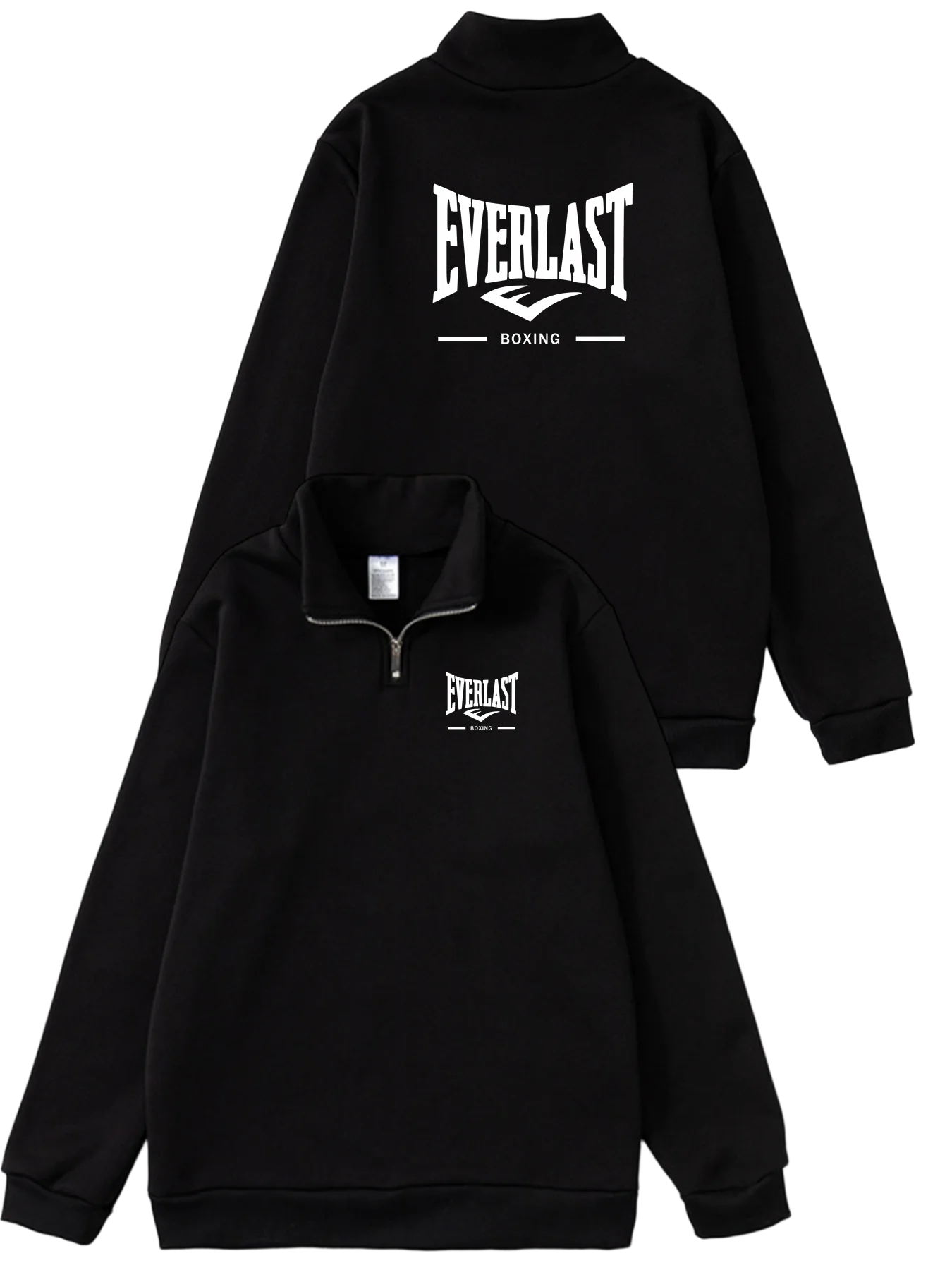 ملابس رياضية خارجية غير رسمية للرجال من EVERLAST BOXING للربيع والخريف بياقة واقفة وأكمام طويلة بنصف سحاب ملابس رياضية عصرية للشارع #1