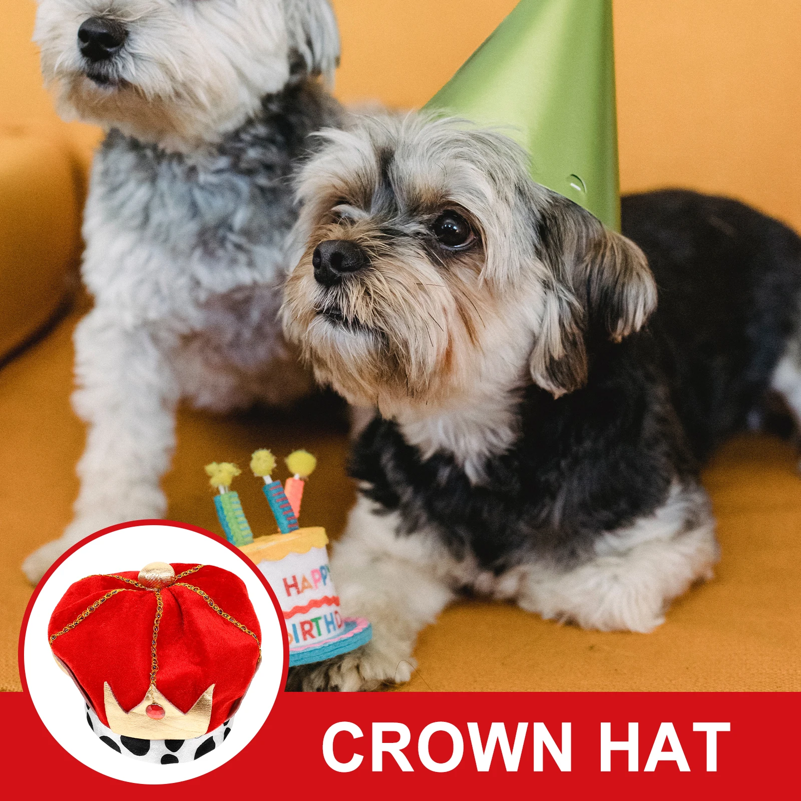 

1pc Pet Crown Hat Decorative Birthday Party Supply Dog Cat Headwear Costume Washable Dirt Resistant Puppy Accessories Dog Hats